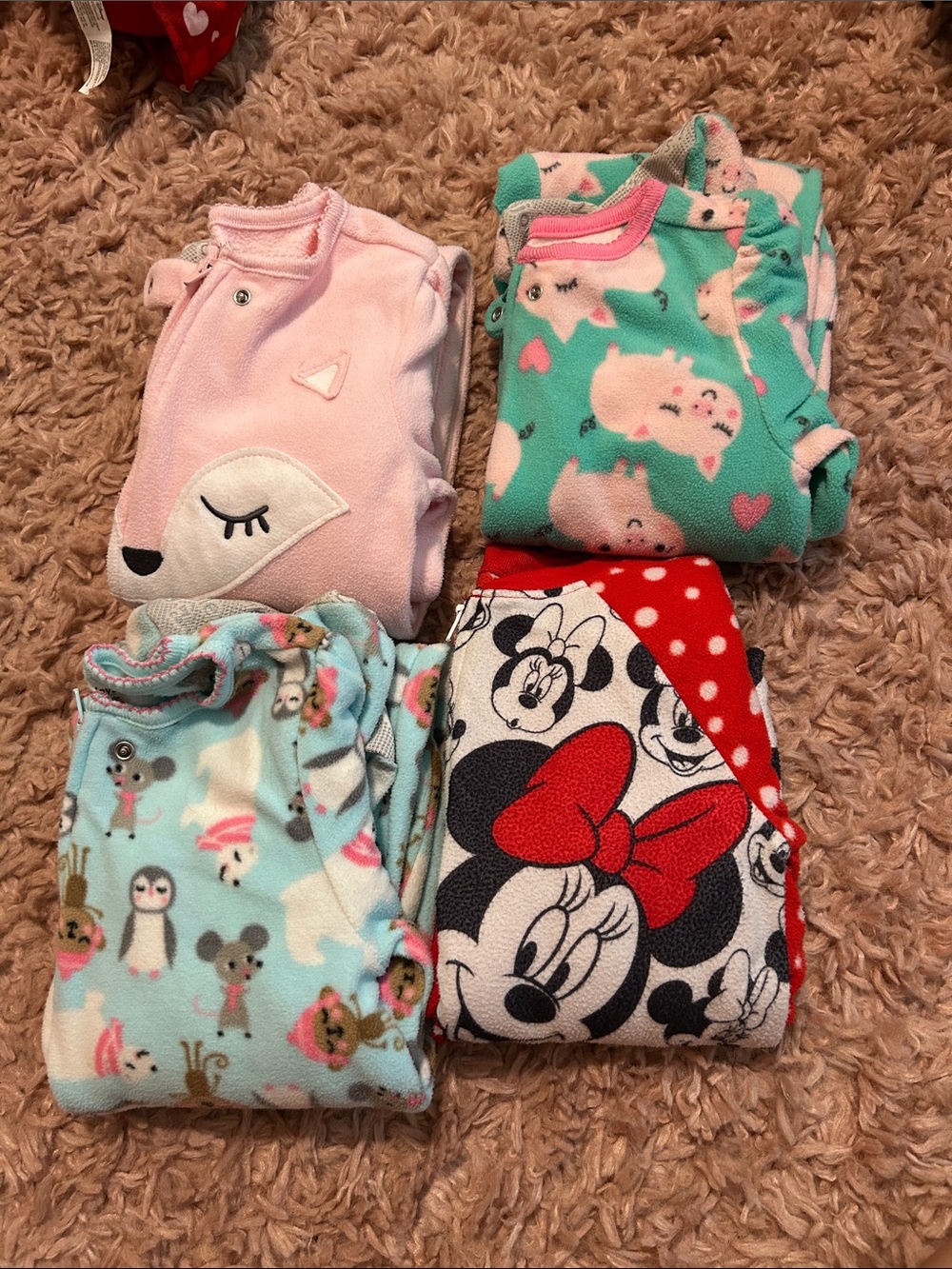 Fleece footie pajamas